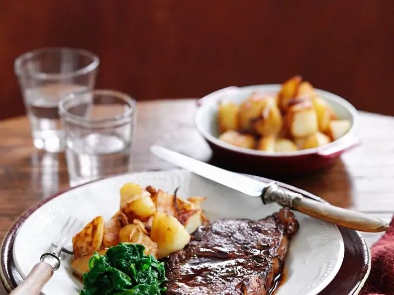 Steak mit Gemüse