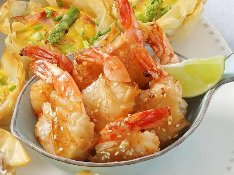 Shrimps im Knusperteig