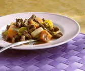 Strauß-Gemüsepfanne