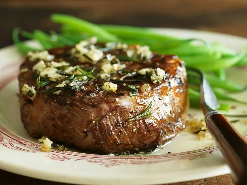 Steak mit Bohnen