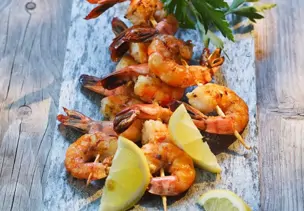 Shrimps-Spieße vom Grill