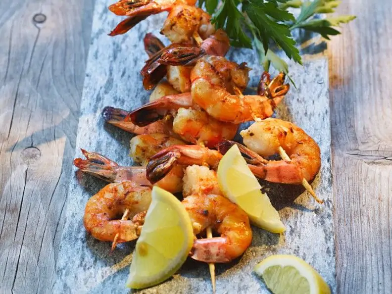 Shrimps-Spieße vom Grill
