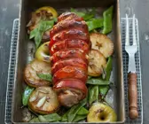 Spanferkel mit Bohnen