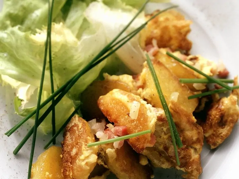 Gebratene Speck-Kartoffeln mit Ei