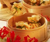 Teigtaschen mit Garnelen