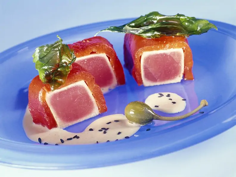 Paprika-Thunfisch-Happen
