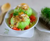 Gefüllter Kohlrabi mit Amaranth und Ziegenkäse