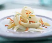 Spargelstreifen in Orangensauce