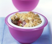 Schneller Rhabarber-Crumble
