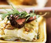 Lamm mit Kohlrabigratin