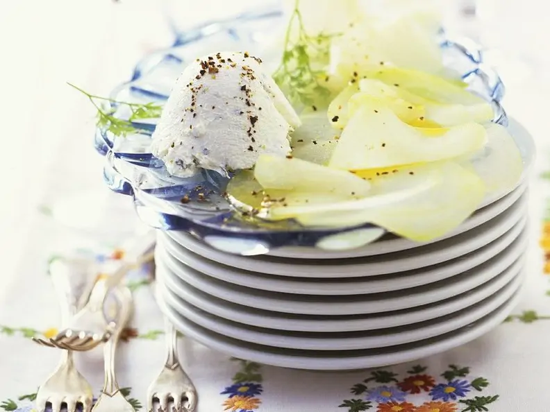 Kohlrabi mit Frischkäse