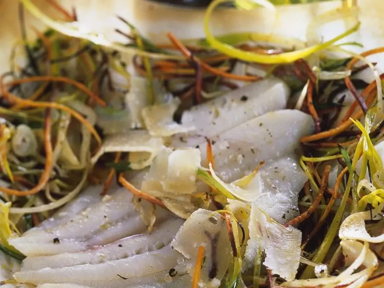 Seezunge mit Gemüse en papillote