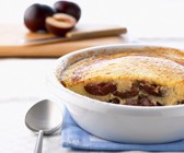 Grießauflauf mit Pflaumen