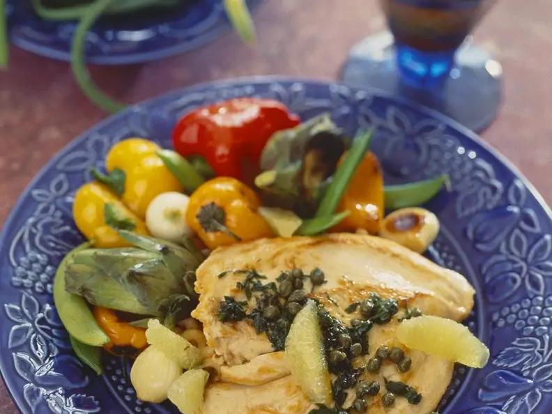 Zitronenhähnchen mit Gemüse