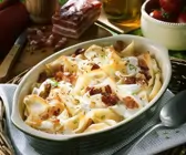 Gebackene Nudelfleckerl mit Speck
