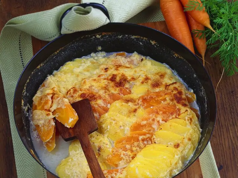 Kartoffelgratin mit Möhren