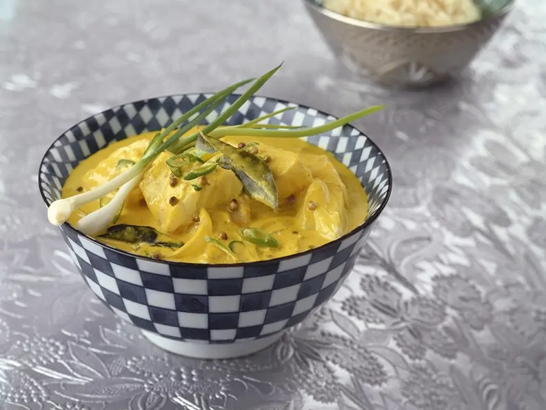 Kokos-Curry mit Kabeljau