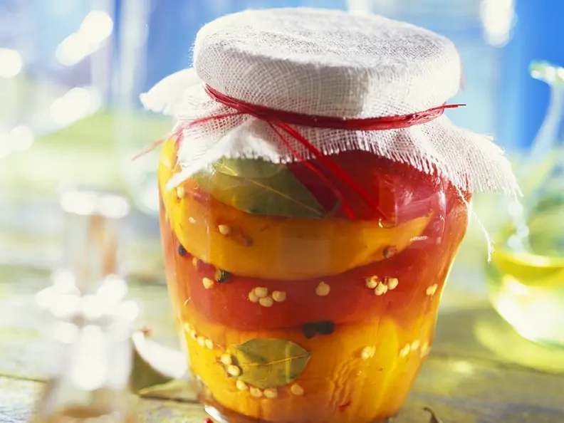 Paprika in Öl eingelegt