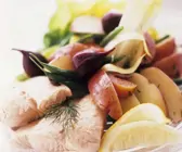 Kartoffel-Bohnensalat mit Lachs