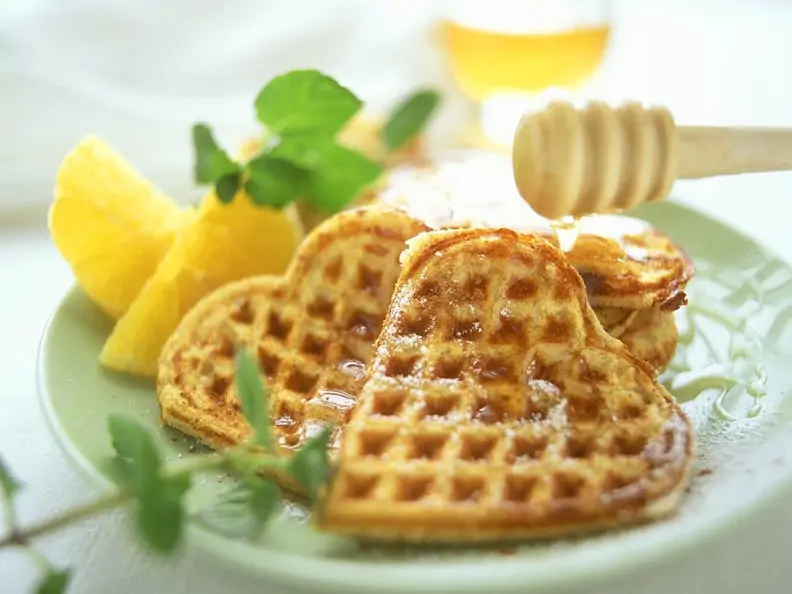 Süße Haferflocken-Waffeln