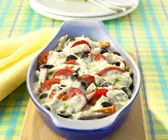 Kartoffelgratin mit Pute und Tomaten