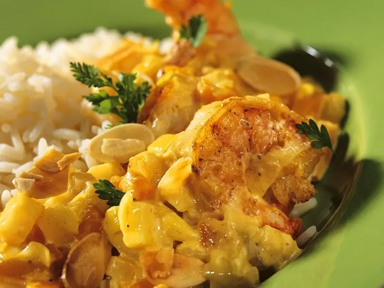 Garnelencurry mit Gemüse