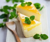 Käsekuchen mit Apfelsaftglasur