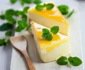 Käsekuchen mit Apfelsaftglasur