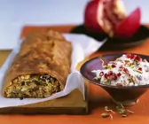 Wirsing-Sprossen-Strudel und Granatapfelnachtisch mit Sprossen