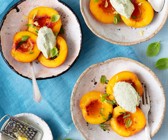 Nektarinen mit Basilikum-Mascarpone-Creme