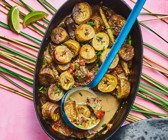 Geschmortes Beef Kovu mit Kochbananen