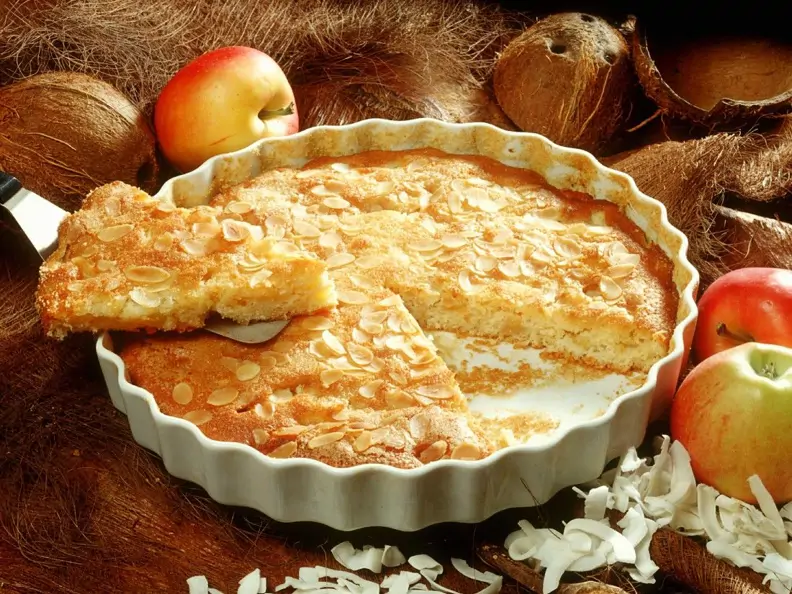 Apfeltarte mit Kokosflocken