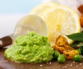 Veganes Erbsenpüree mit Minze