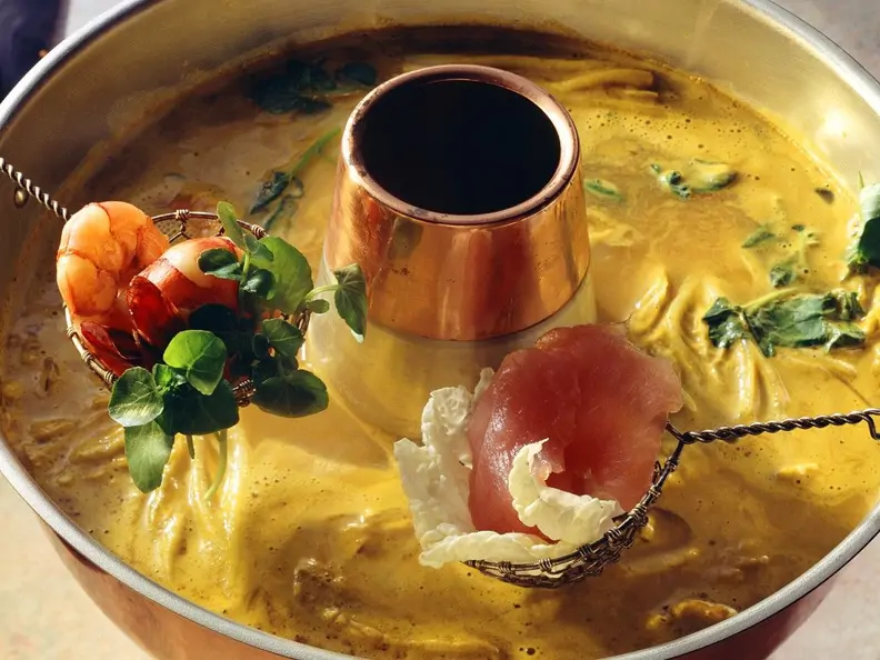 Curry-Kokos-Fondue