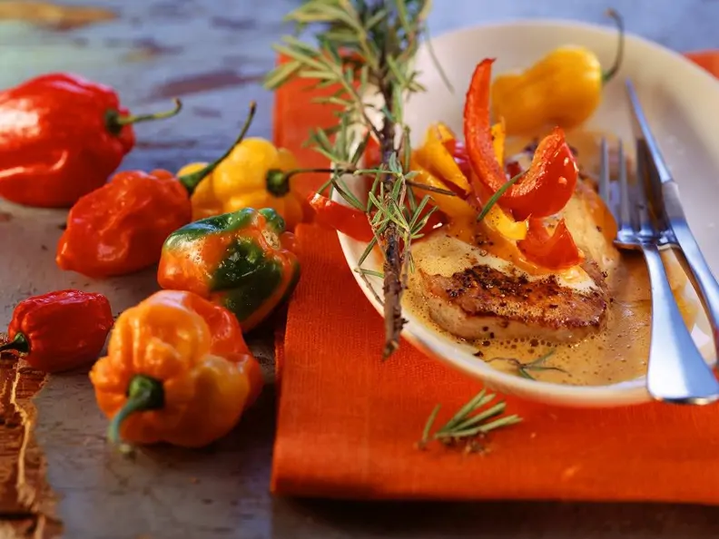Schweinefilet mit Paprikagemüse