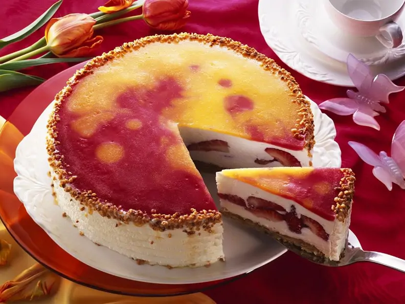 Käse-Erdbeerkuchen
