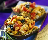 Gefüllte Aubergine italienisch