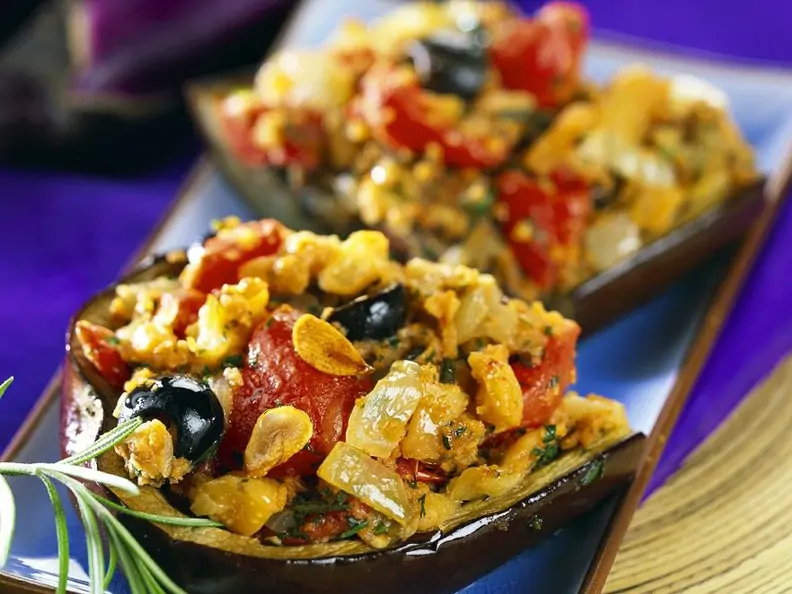 Gefüllte Aubergine italienisch