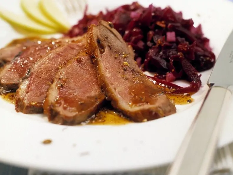 Entenbrust mit Blaukraut