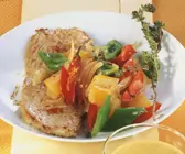 Schnitzel mit Paprikagemüse