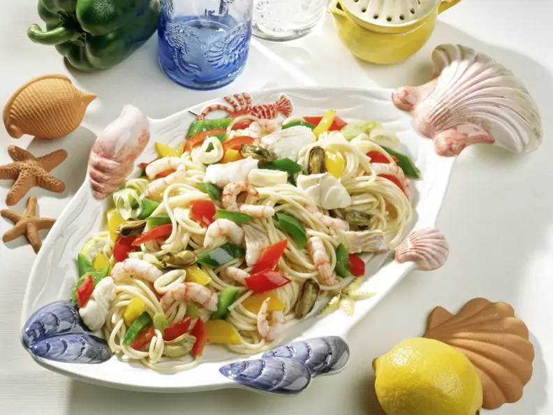 Paprika-Spaghetti Frutti di Mare