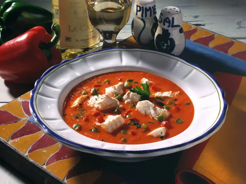 Paprika-Fischsuppe