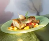 Seeteufel mit getrockneten Tomaten