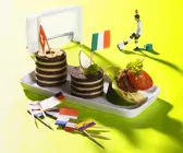 Käse-Pumpernickel-Tümchen mit Fleischbällchen