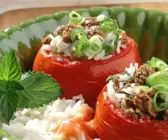 Tomaten mit Lammhackfüllung