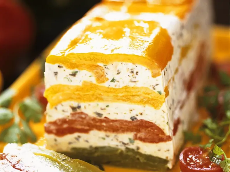Frischkäse-Paprika-Terrine