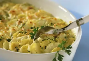 Kartoffelgratin mit Kohlrabi