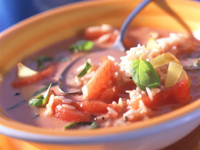 Tomatensuppe mit Reis