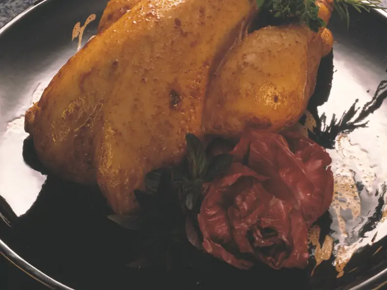 Balsamhuhn mit Limonen und Minze