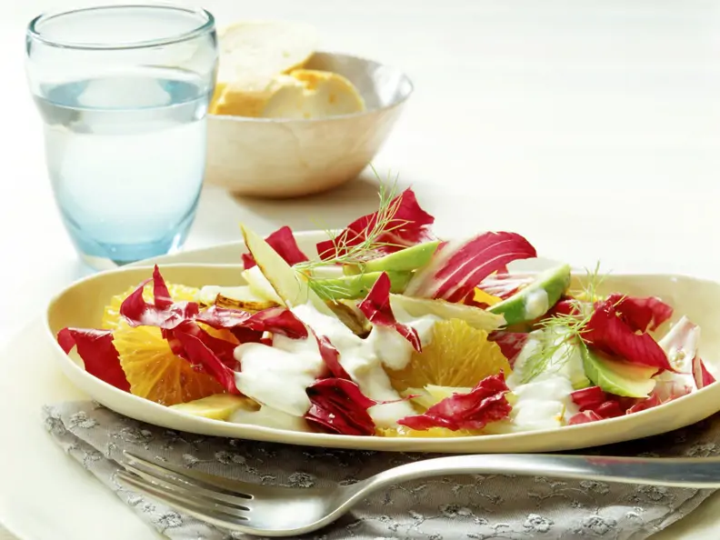 Avocado-Orangen-Salat mit Fenchel